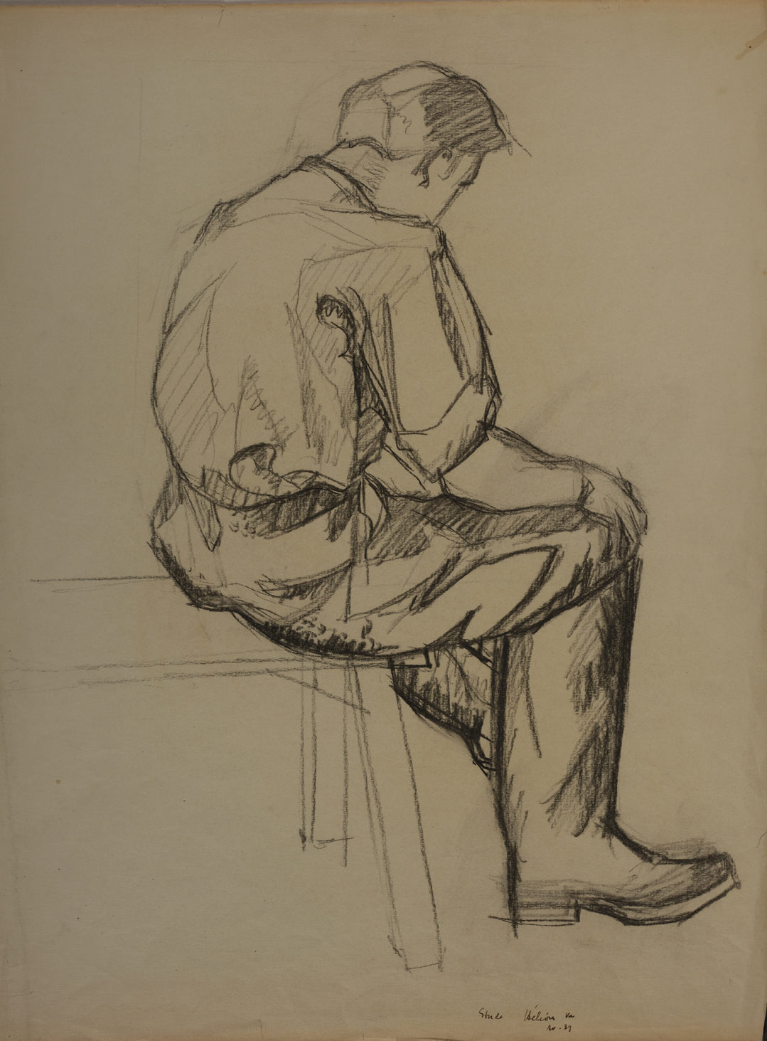 Jean Hlion - Jean-Jacques de dos 1939