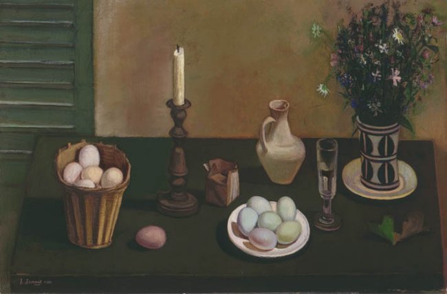 Henri Jannot - Nature morte  la bougie