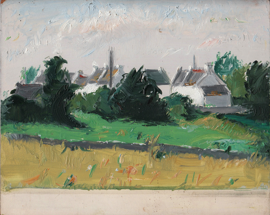 Jean Hlion - Village  Belle Ile 1960